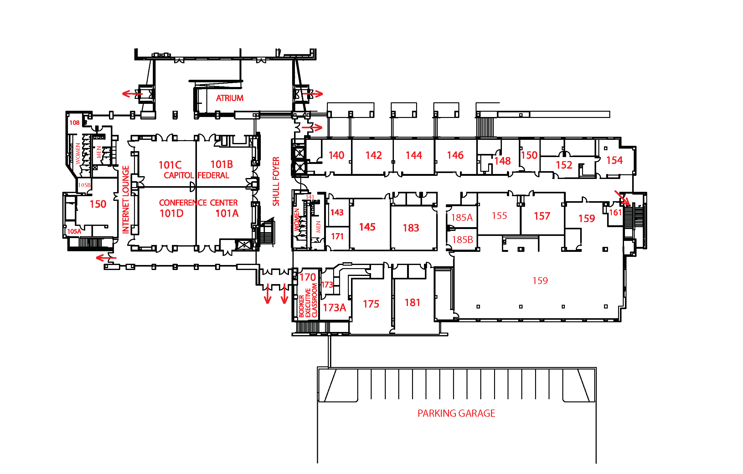 Regnier Center First Floor Map